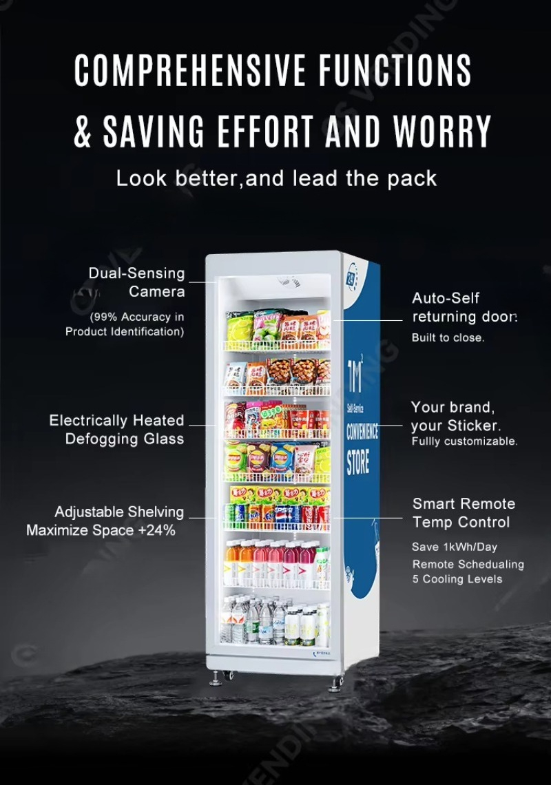 Торговый автомат FOODLINE с ИИ – обзор и цена Open Vending Machine
